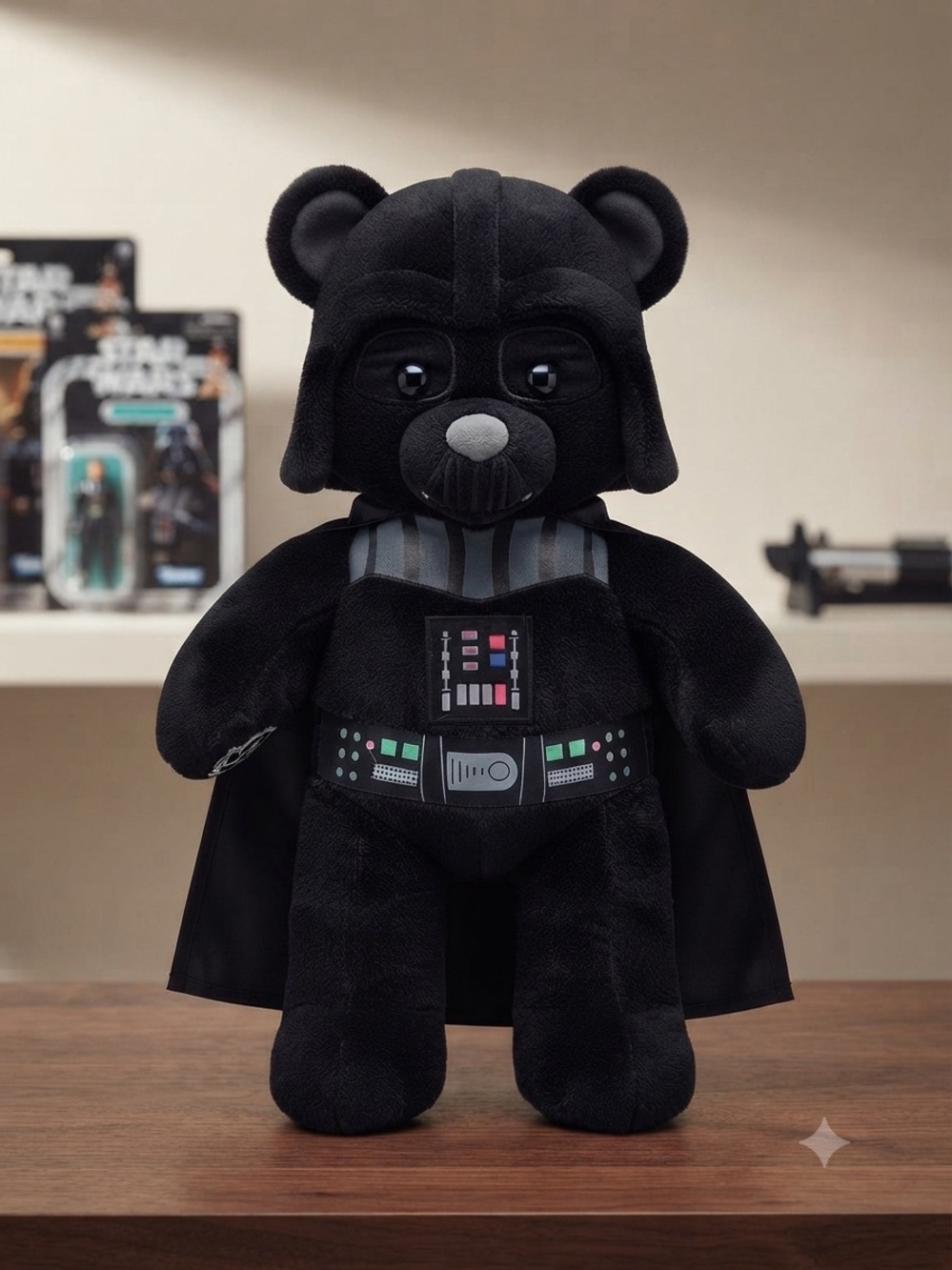 Build-A-Bear BABW Star Wars Darth Vader Bear Plush with Cape 18 Inches no sound